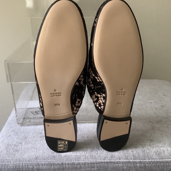 Gucci Black Pizzo Lace Princeton slide/mule - Picture 1 of 4